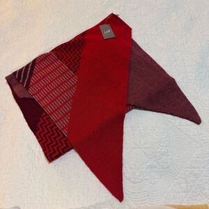 J. Jill Burgundy and Red Wool Blend Scarf NWT